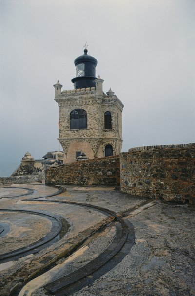 View of battlements and lighthouse by Unbekannt Unbekannt